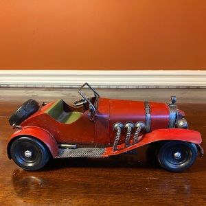 Red car metal decor